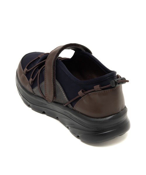 JELLY BEANS（ジェリービーンズ）の「ゴムクロスストラップスニーカー(215-55167)JELLY BEANS(ジェリービーンズ)（スニーカー・レディース・ベージュ/ブラック/ネイビー・L/M/S/LL）」の9枚目の写真