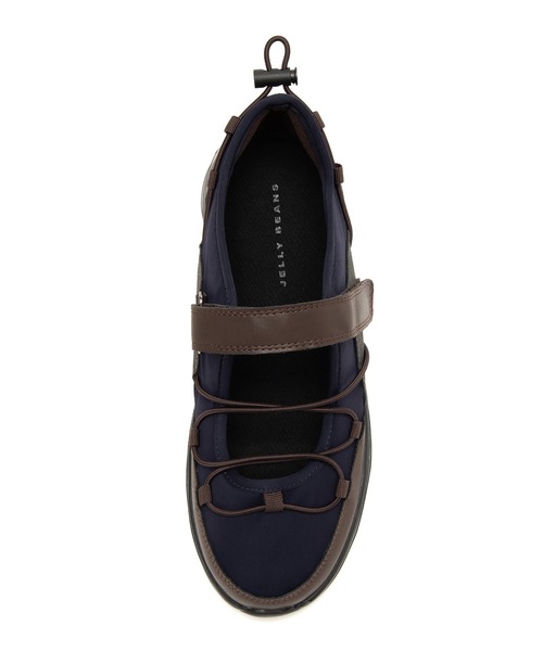 JELLY BEANS（ジェリービーンズ）の「ゴムクロスストラップスニーカー(215-55167)JELLY BEANS(ジェリービーンズ)（スニーカー・レディース・ベージュ/ブラック/ネイビー・L/M/S/LL）」の10枚目の写真