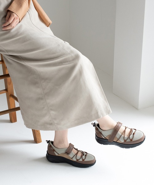 JELLY BEANS（ジェリービーンズ）の「ゴムクロスストラップスニーカー(215-55167)JELLY BEANS(ジェリービーンズ)（スニーカー・レディース・ベージュ/ブラック/ネイビー・L/M/S/LL）」の17枚目の写真