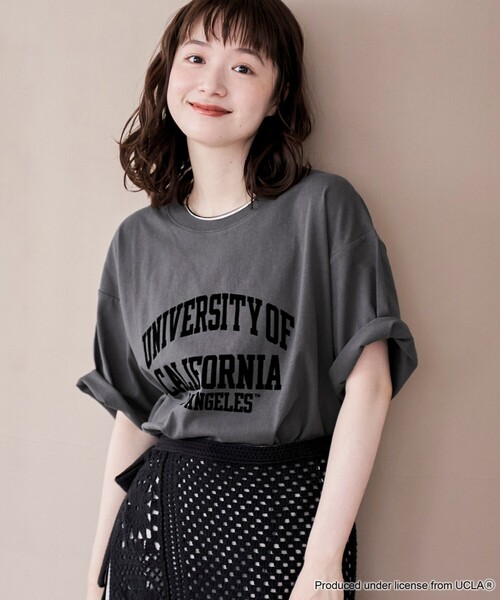 UCLA（ユーシーエルエー）の「【UCLA 別注】 カレッジプリントTシャツ（Tシャツ/カットソー・レディース・オフホワイト/ナチュラル/コバルトブルー/ダークグレー・L/M）」の7枚目の写真