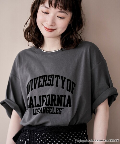 UCLA（ユーシーエルエー）の「【UCLA 別注】 カレッジプリントTシャツ（Tシャツ/カットソー・レディース・オフホワイト/ナチュラル/コバルトブルー/ダークグレー・L/M）」の9枚目の写真