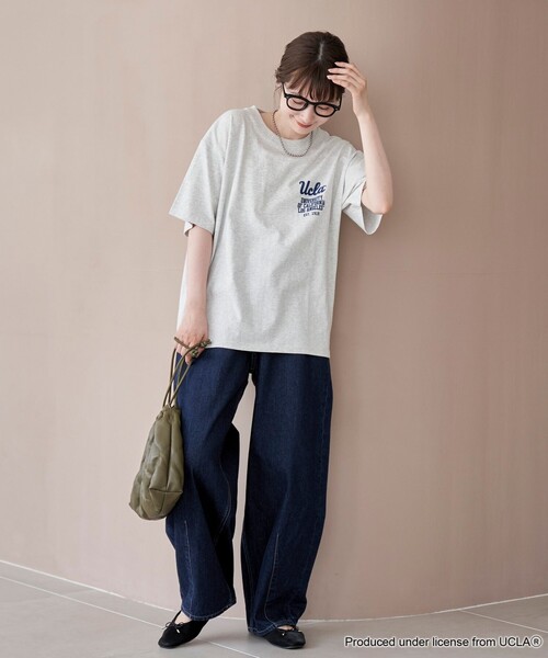 UCLA（ユーシーエルエー）の「【UCLA 別注】 カレッジプリントTシャツ（Tシャツ/カットソー・レディース・オフホワイト/ナチュラル/コバルトブルー/ダークグレー・L/M）」の18枚目の写真