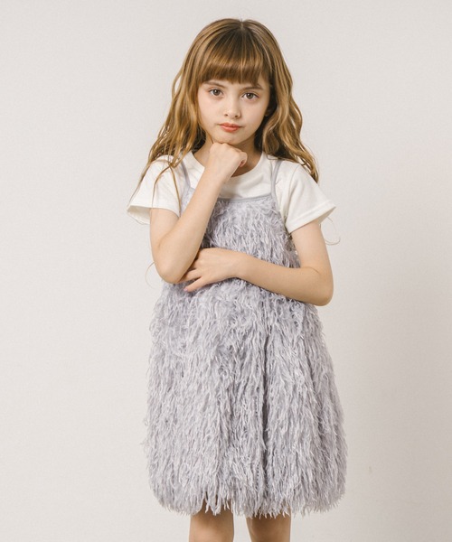 URBAN CHERRY(アーバンチェリー)の「エンジェルフェザーバルーンキャミワンピース(ワンピース・キッズ・アイボリー/ブラック/ブルー・110cm/120cm/130cm/140cm/150cm)」の19枚目の写真