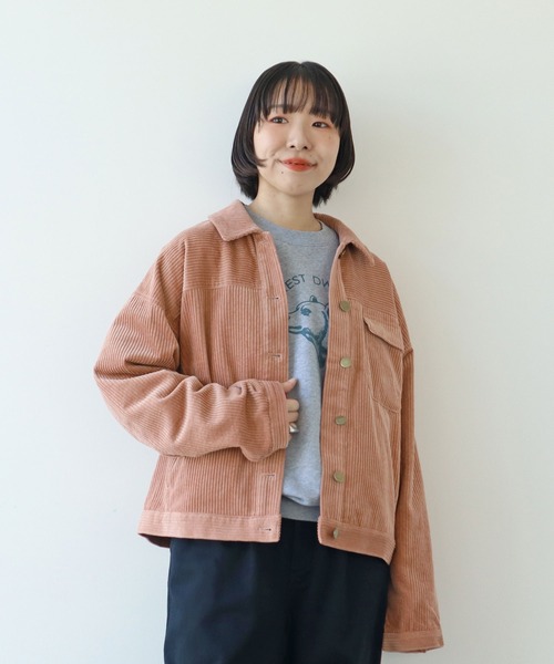 PAR ICI（パーリッシィ）の「6Wコーデュロイ ブルゾン（ブルゾン・レディース・カーキ/マスタード/ピンク・FREE）」の4枚目の写真