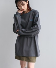 【GENUINE DICKIES/ジェニュインディッキーズ】配色ステッチ 刺繍ロゴ ロングスリーブTシャツ
