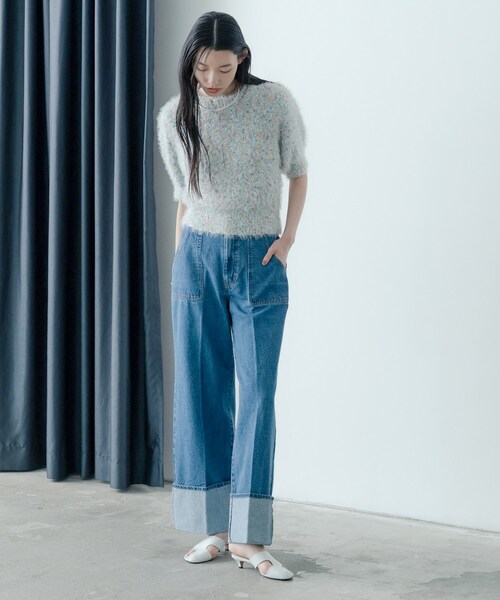 GALLEST（ギャレスト）の「カラーネップニット（ニット/セーター・レディース・ブラック系3/ホワイト系4・38）」の4枚目の写真