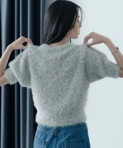 GALLEST（ギャレスト）の「カラーネップニット（ニット/セーター・レディース・ブラック系3/ホワイト系4・38）」の9枚目の写真