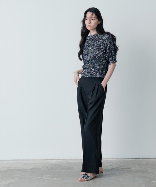 GALLEST（ギャレスト）の「カラーネップニット（ニット/セーター・レディース・ブラック系3/ホワイト系4・38）」の13枚目の写真