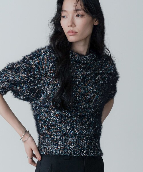 GALLEST（ギャレスト）の「カラーネップニット（ニット/セーター・レディース・ブラック系3/ホワイト系4・38）」の16枚目の写真