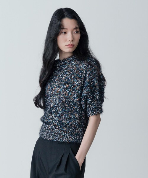 GALLEST（ギャレスト）の「カラーネップニット（ニット/セーター・レディース・ブラック系3/ホワイト系4・38）」の17枚目の写真