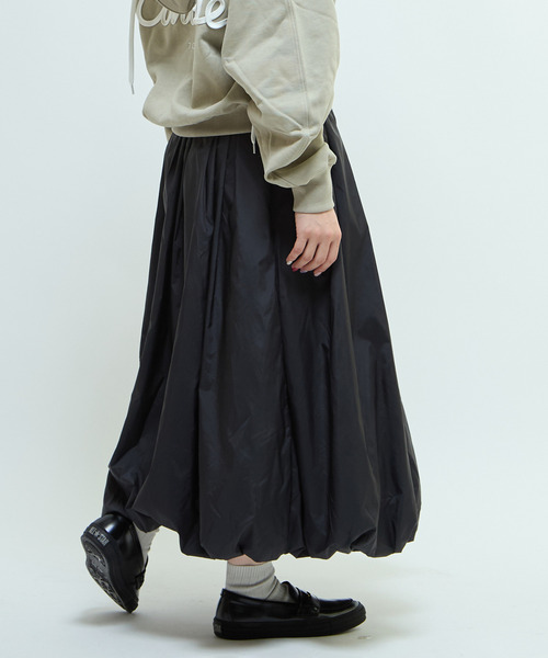 CONVERSE TOKYO（コンバーストウキョウ）の「BALLOON SILHOUETTE SKIRT（スカート・レディース・ベージュ/ブラック・FREE）」の2枚目の写真