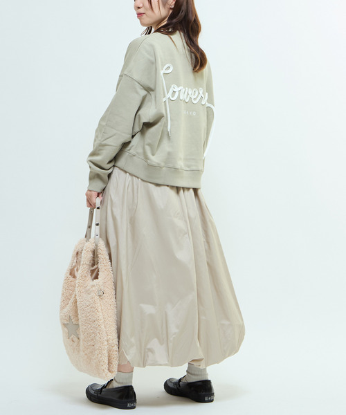 CONVERSE TOKYO（コンバーストウキョウ）の「BALLOON SILHOUETTE SKIRT（スカート・レディース・ベージュ/ブラック・FREE）」の4枚目の写真