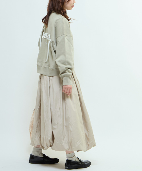CONVERSE TOKYO（コンバーストウキョウ）の「BALLOON SILHOUETTE SKIRT（スカート・レディース・ベージュ/ブラック・FREE）」の5枚目の写真
