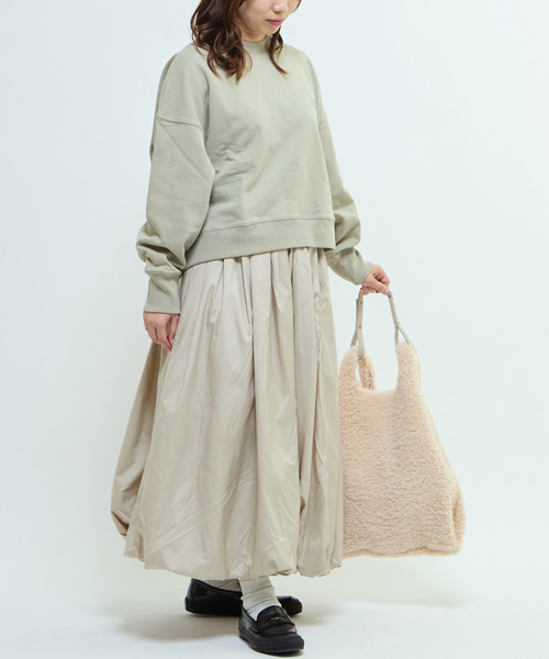 CONVERSE TOKYO（コンバーストウキョウ）の「BALLOON SILHOUETTE SKIRT（スカート・レディース・ベージュ/ブラック・FREE）」の6枚目の写真