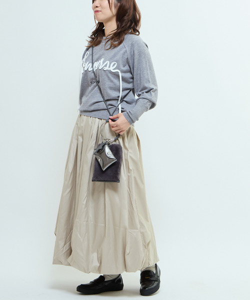 CONVERSE TOKYO（コンバーストウキョウ）の「BALLOON SILHOUETTE SKIRT（スカート・レディース・ベージュ/ブラック・FREE）」の10枚目の写真