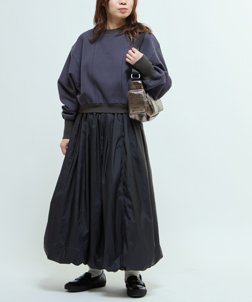 CONVERSE TOKYO（コンバーストウキョウ）の「BALLOON SILHOUETTE SKIRT（スカート・レディース・ベージュ/ブラック・FREE）」の12枚目の写真