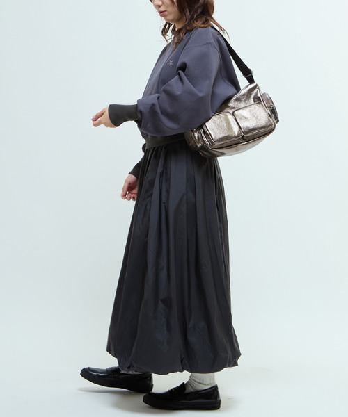 CONVERSE TOKYO（コンバーストウキョウ）の「BALLOON SILHOUETTE SKIRT（スカート・レディース・ベージュ/ブラック・FREE）」の13枚目の写真