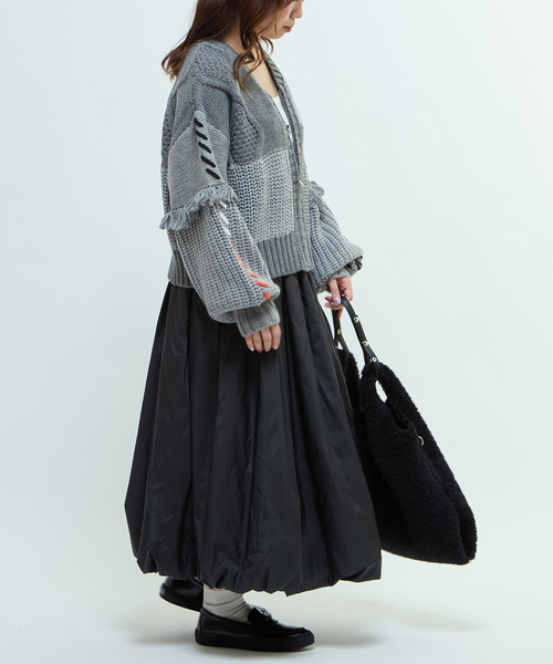 CONVERSE TOKYO（コンバーストウキョウ）の「BALLOON SILHOUETTE SKIRT（スカート・レディース・ベージュ/ブラック・FREE）」の15枚目の写真