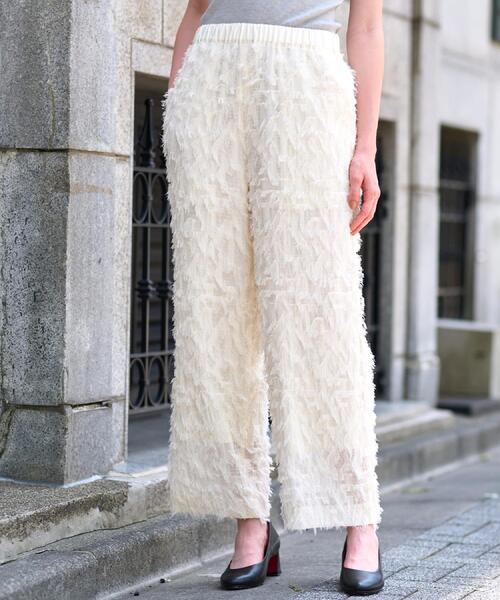 ドレステリア（DRESSTERIOR）/【セットアップ可美人百花美香さん着用】カットジャカードイージーパンツ セール】【セットアップ可/美人百花/美香さん着用】カットジャカード