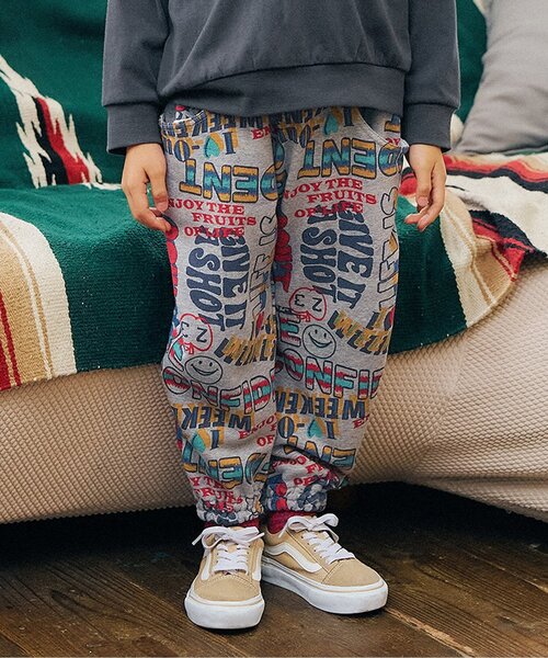 F.O.KIDS（エフオーキッズ）の「【ジュニア対応】3柄カットソーパンツ（スウェットパンツ・キッズ・チャコール/キナリ/グレー・80/90/100/110/120/130/140）」の3枚目の写真