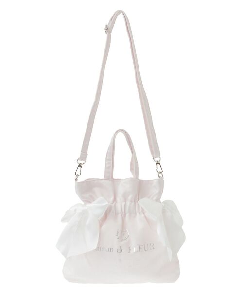 Maison de FLEUR（メゾンドフルール）の「ダブルリボン2Wayトートバッグ（トートバッグ・レディース・ライトブルー/ライトピンク/ブラック/ピンク・FREE）」の16枚目の写真