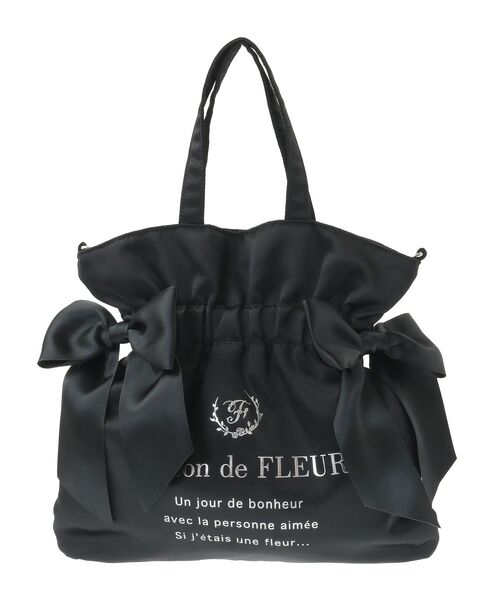 Maison de FLEUR（メゾンドフルール）の「ダブルリボン2Wayトートバッグ（トートバッグ・レディース・ライトブルー/ライトピンク/ブラック/ピンク・FREE）」の17枚目の写真