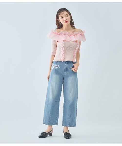 PEACH JOHN（ピーチジョン）の「バレルレッグデニムパンツ（その他パンツ・レディース・ブルー/ブラック・SMALL/MEDIUM）」の7枚目の写真