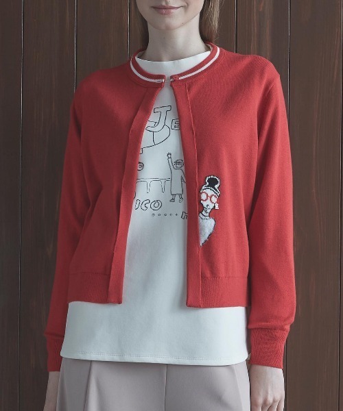 コットンウールニットカーディガン