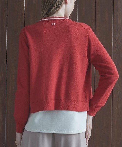 コットンウールニットカーディガン