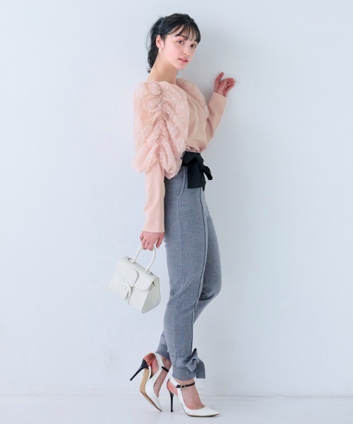 Chesty(チェスティー)の「Northern ニットパンツ(スラックス・レディース・ブラック/グレー・0/1)」の4枚目の写真