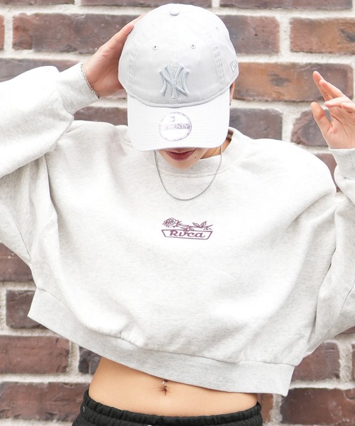 RVCA（ルーカ）の「RVCA/ルーカ スウェット トレーナー ショート丈 BF044-003（スウェット・レディース・グレー/ブラック・M/S）」の2枚目の写真