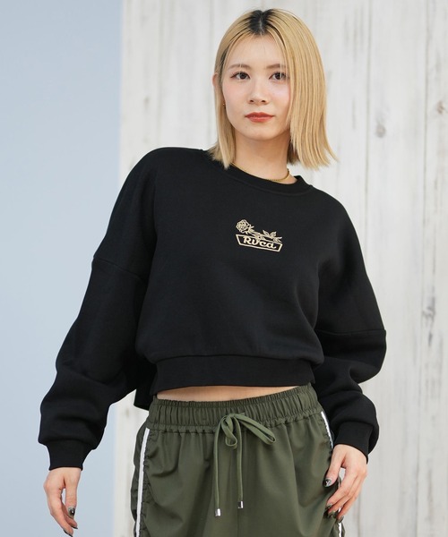 セール】RVCA/ルーカ スウェット トレーナー ショート丈 BF044-003