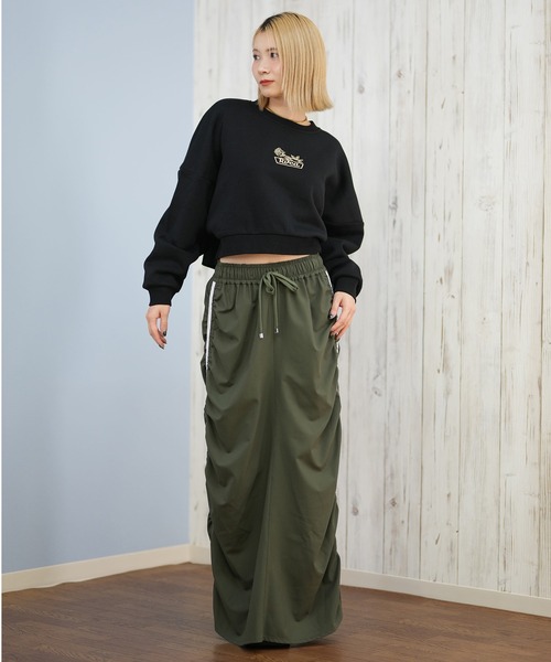 RVCA（ルーカ）の「RVCA/ルーカ スウェット トレーナー ショート丈 BF044-003（スウェット・レディース・グレー/ブラック・M/S）」の5枚目の写真