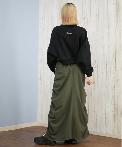 RVCA（ルーカ）の「RVCA/ルーカ スウェット トレーナー ショート丈 BF044-003（スウェット・レディース・グレー/ブラック・M/S）」の7枚目の写真