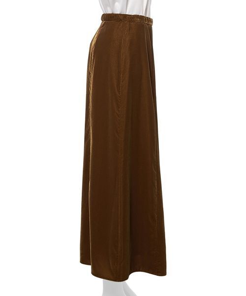 Mila Owen（ミラオーウェン）の「エスカルゴデザインベロアナロースカート（スカート・レディース・キャメル/ブラック・1/0）」の5枚目の写真