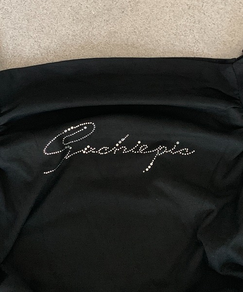 lilful（リルフル）の「サイドシャーリングラインストーンオフショルロゴロンT（Tシャツ/カットソー・レディース・ブラック・M/S）」の15枚目の写真