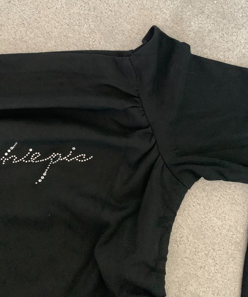 lilful（リルフル）の「サイドシャーリングラインストーンオフショルロゴロンT（Tシャツ/カットソー・レディース・ブラック・M/S）」の14枚目の写真