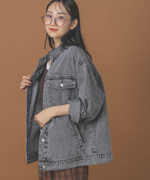 トリコ　コムデギャルソンフリンジ付きデニムジャケット グレー　送料込み トリコ コムデギャルソンフリンジ付きデニムジャケット グレー 送料込み