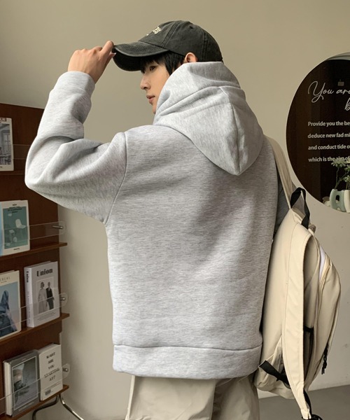 ARCADE（アーケード）の「春冬服 変形ボリュームハイネック 裏起毛 オーバーサイズ プルオーバー パーカー -ARCADE Limited Line-（パーカー・メンズ・チャコールグレー/ブラック/グレー・XL/L/M）」の6枚目の写真