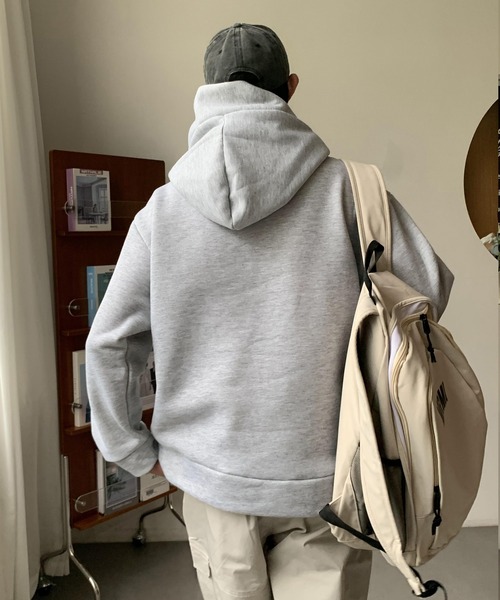 ARCADE（アーケード）の「春冬服 変形ボリュームハイネック 裏起毛 オーバーサイズ プルオーバー パーカー -ARCADE Limited Line-（パーカー・メンズ・チャコールグレー/ブラック/グレー・XL/L/M）」の10枚目の写真