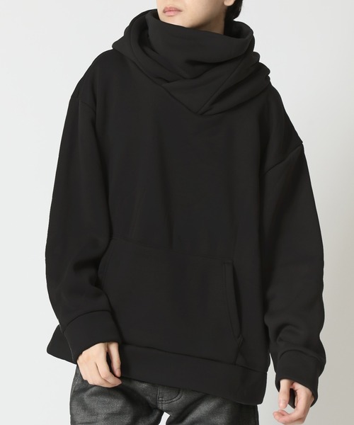 ARCADE（アーケード）の「春冬服 変形ボリュームハイネック 裏起毛 オーバーサイズ プルオーバー パーカー -ARCADE Limited Line-（パーカー・メンズ・チャコールグレー/ブラック/グレー・XL/L/M）」の14枚目の写真