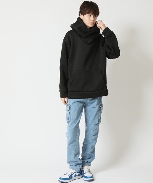 ARCADE（アーケード）の「春冬服 変形ボリュームハイネック 裏起毛 オーバーサイズ プルオーバー パーカー -ARCADE Limited Line-（パーカー・メンズ・チャコールグレー/ブラック/グレー・XL/L/M）」の22枚目の写真