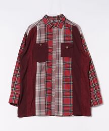 チャイハネ | 【チャイハネ】チェックパッチワークMEN'Sシャツ(シャツ/ブラウス)