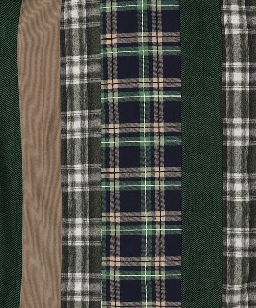 チャイハネ（チャイハネ）の「【チャイハネ】チェックパッチワークMEN'Sシャツ（シャツ/ブラウス・メンズ・ブルー/グリーン/レッド・FREE）」の5枚目の写真