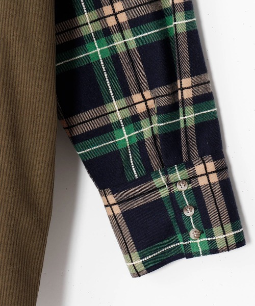 チャイハネ（チャイハネ）の「【チャイハネ】チェックパッチワークMEN'Sシャツ（シャツ/ブラウス・メンズ・ブルー/グリーン/レッド・FREE）」の6枚目の写真