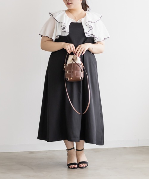 CLETTE(クレット)の「CLETTEオリジナルフリルドッキングワンピース(ワンピース・レディース・ベージュ/グレー/ブラック・4L/3L/LL)」の17枚目の写真