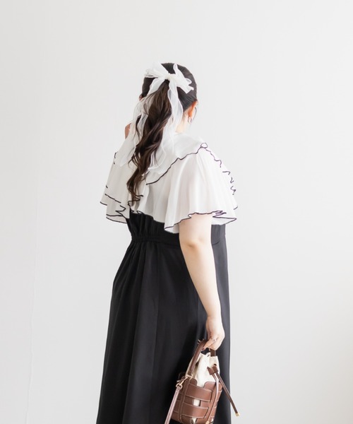 CLETTE(クレット)の「CLETTEオリジナルフリルドッキングワンピース(ワンピース・レディース・ベージュ/グレー/ブラック・4L/3L/LL)」の19枚目の写真
