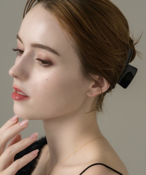 muku（ムク）の「PIERCE / MINI ZIRCONIA（ピアス（両耳用）・レディース・シルバー/オレンジ・FREE）」の4枚目の写真