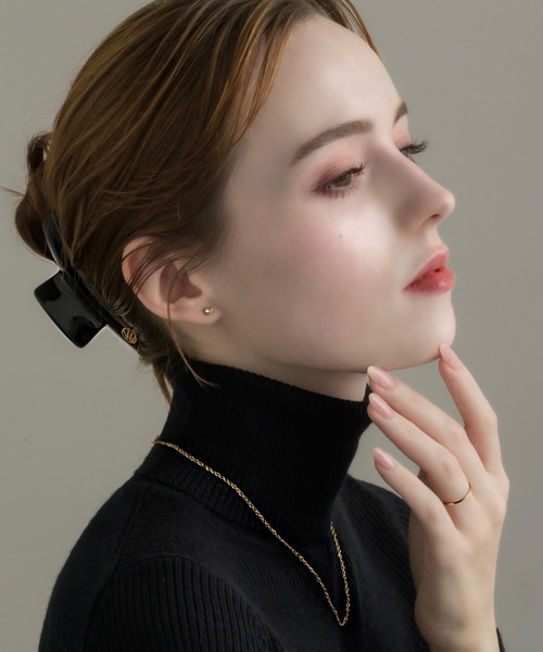 muku（ムク）の「PIERCE / MINI ZIRCONIA（ピアス（両耳用）・レディース・シルバー/オレンジ・FREE）」の6枚目の写真