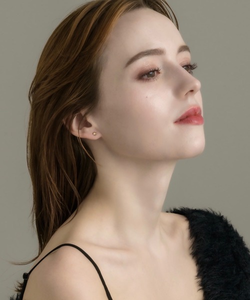 muku（ムク）の「PIERCE / MINI ZIRCONIA（ピアス（両耳用）・レディース・シルバー/オレンジ・FREE）」の7枚目の写真